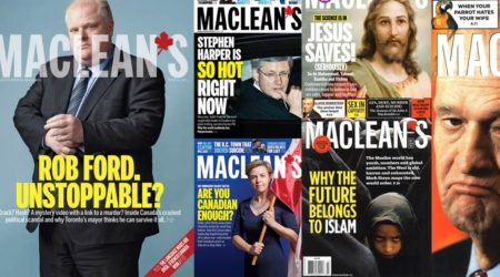 Maclean's cover mash up of Conservative figures; Maclean's is right wing.